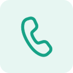 Icône de téléphone verte sur fond vert.